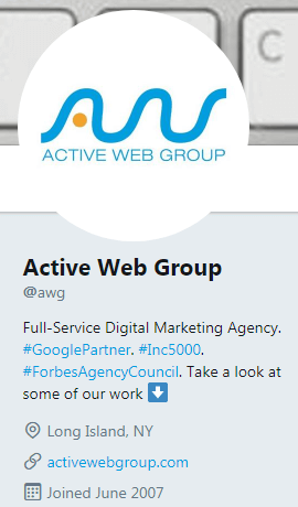 Active Web Group Twitter Account